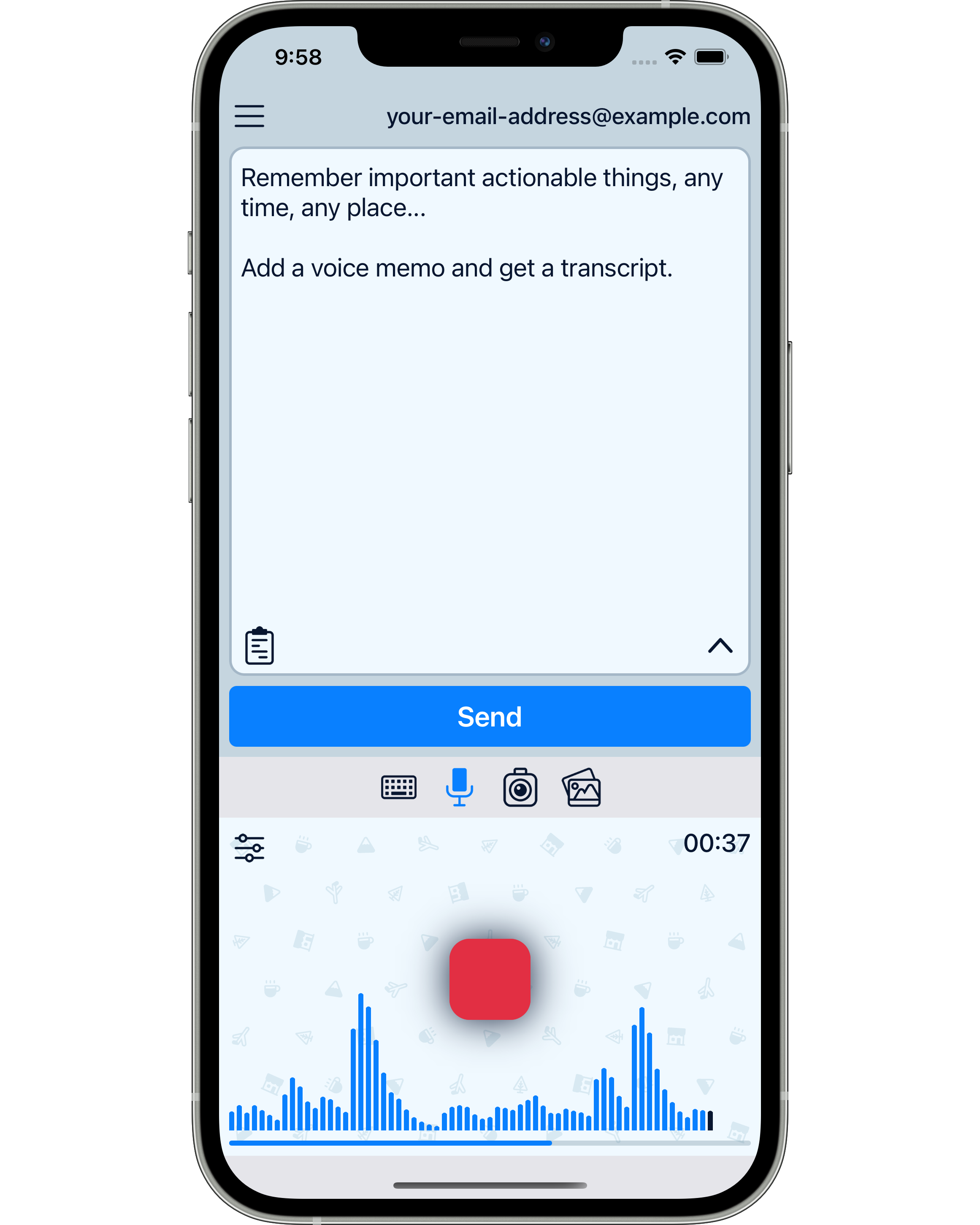 Record audio, get transcripts